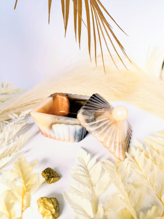 Boîte à bijoux en résine époxy