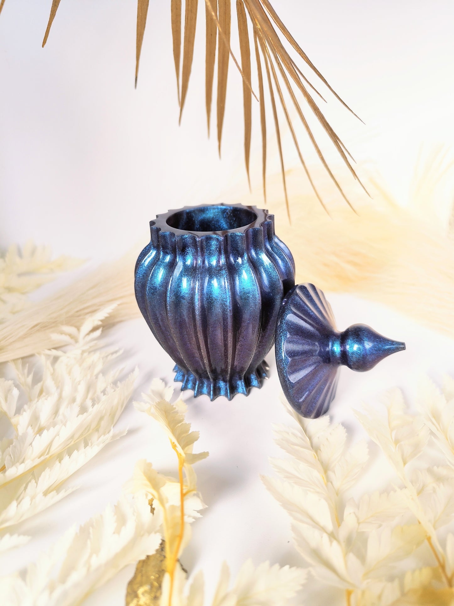 Pot multi usage avec couvercle en résine époxy