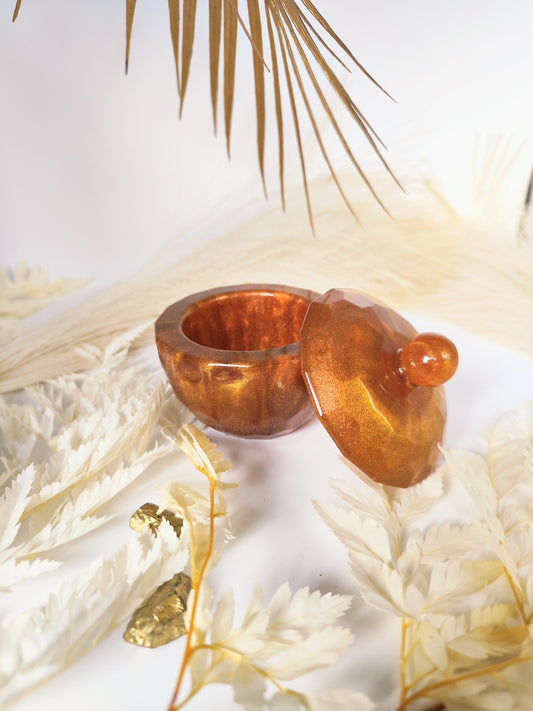 Pot à bijoux en résine époxy