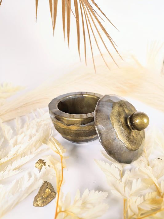 Pot à bijoux en résine époxy