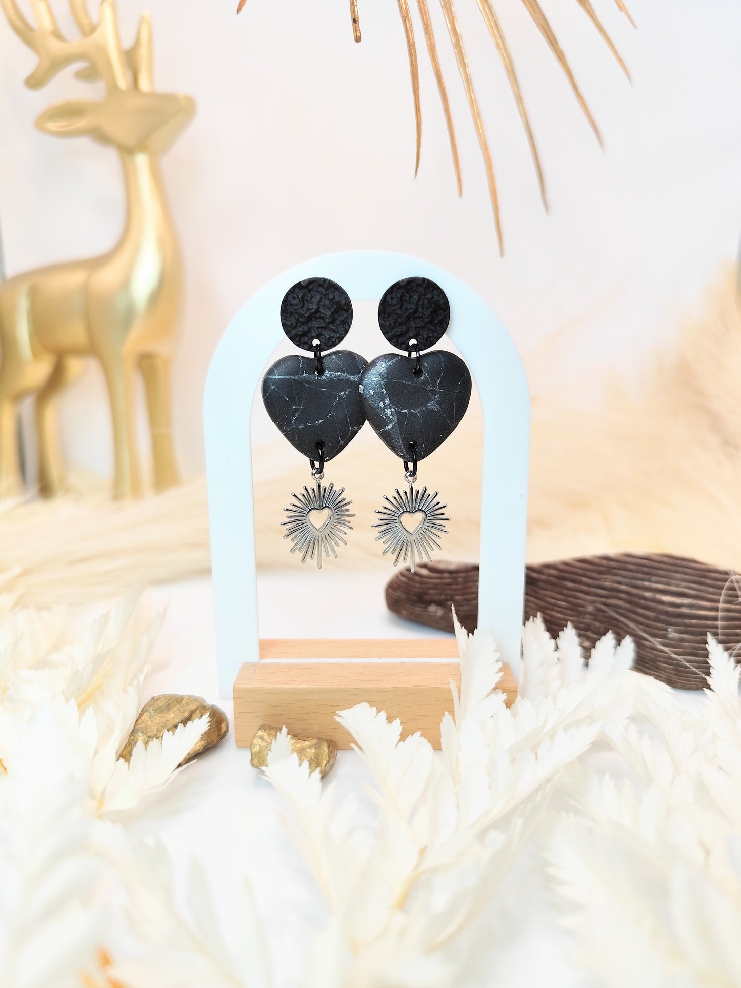 Boucles d'oreilles en pâte polymère