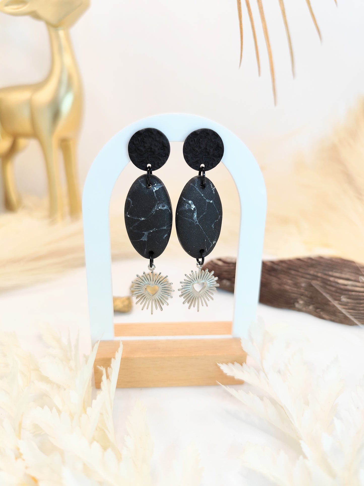 Boucles d'oreilles en pâte polymère