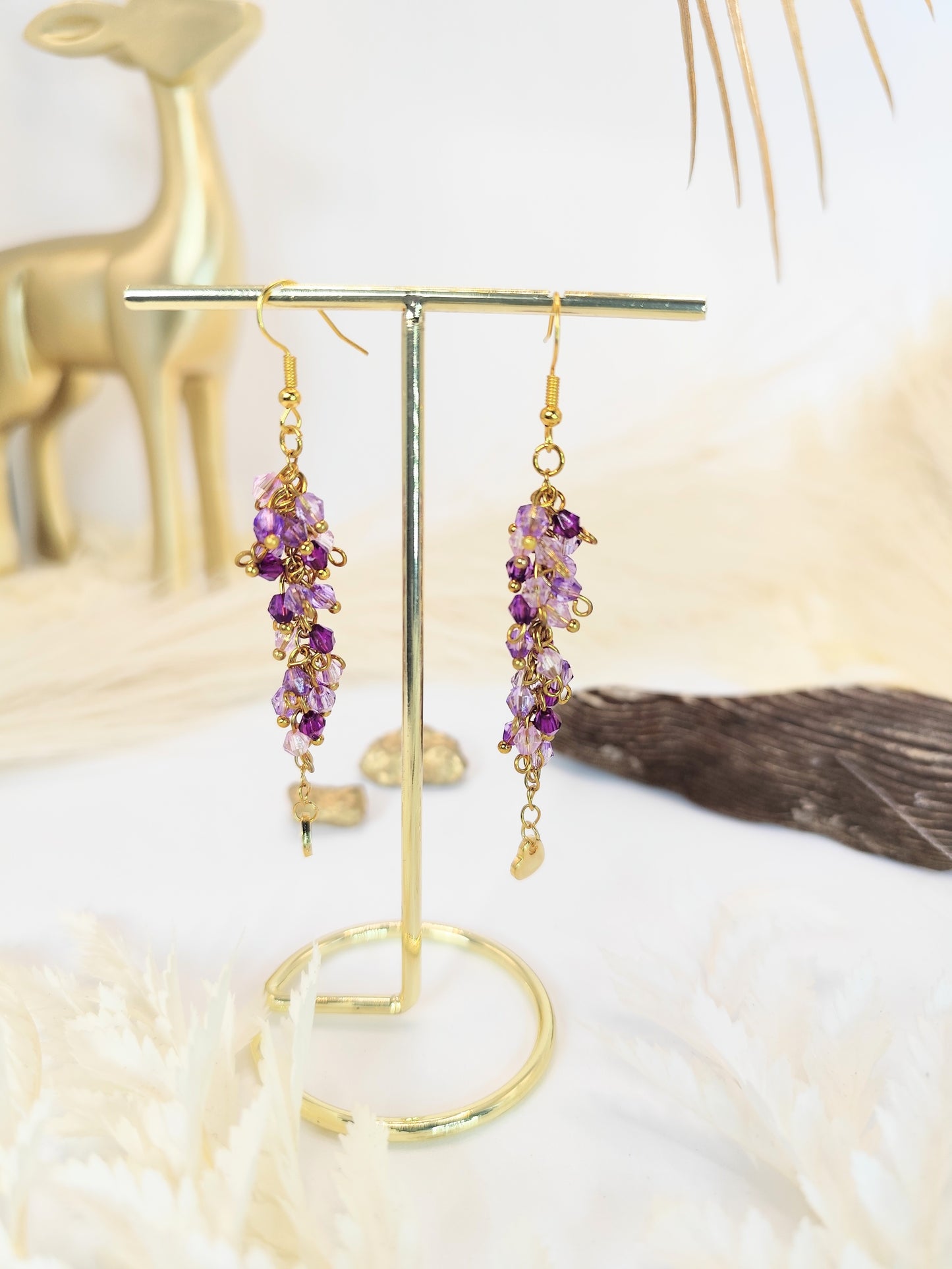 Boucles d'oreilles en perles fait main -bijoux artisanal