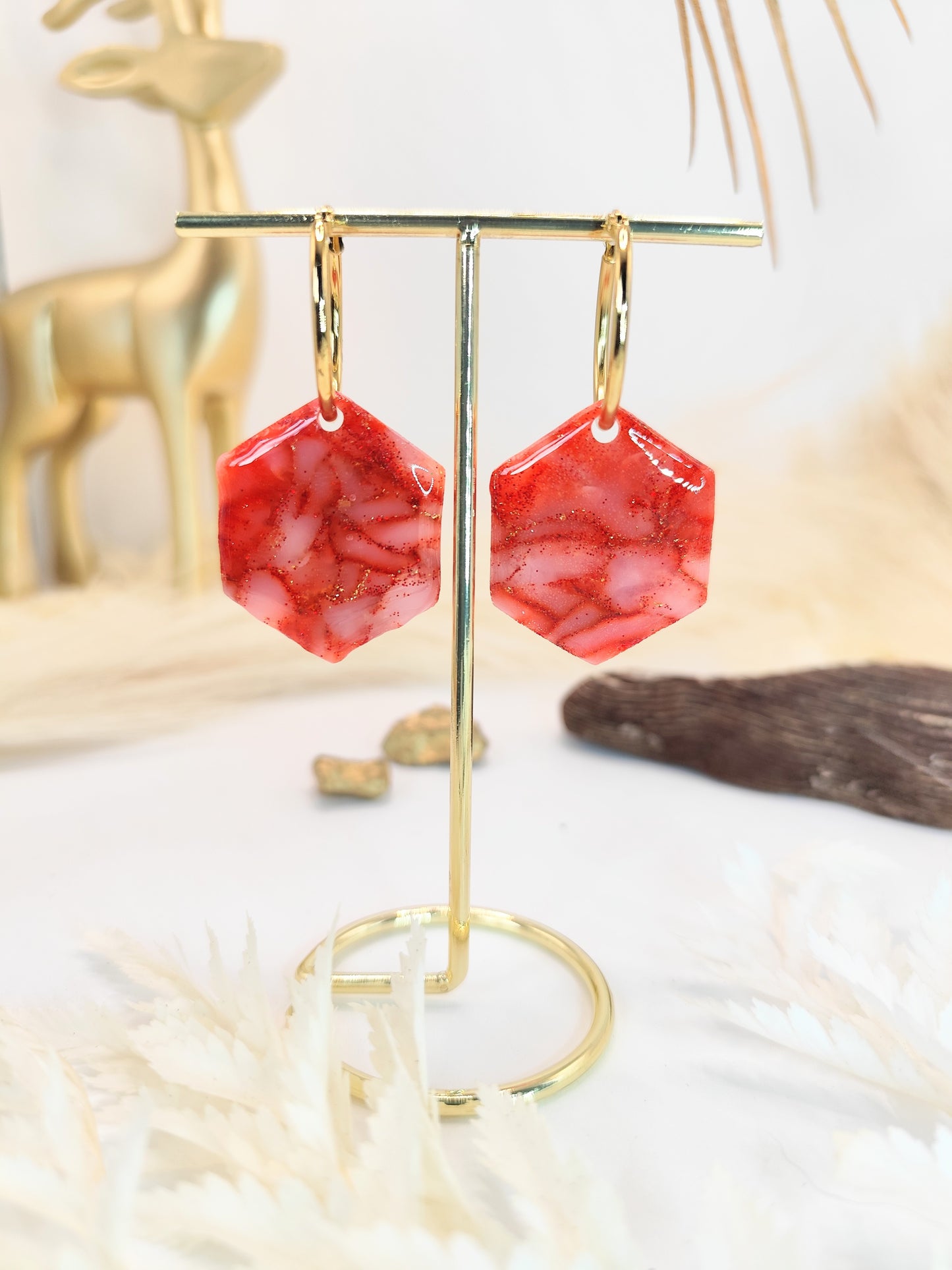 Boucles d'oreilles en pâte polymère