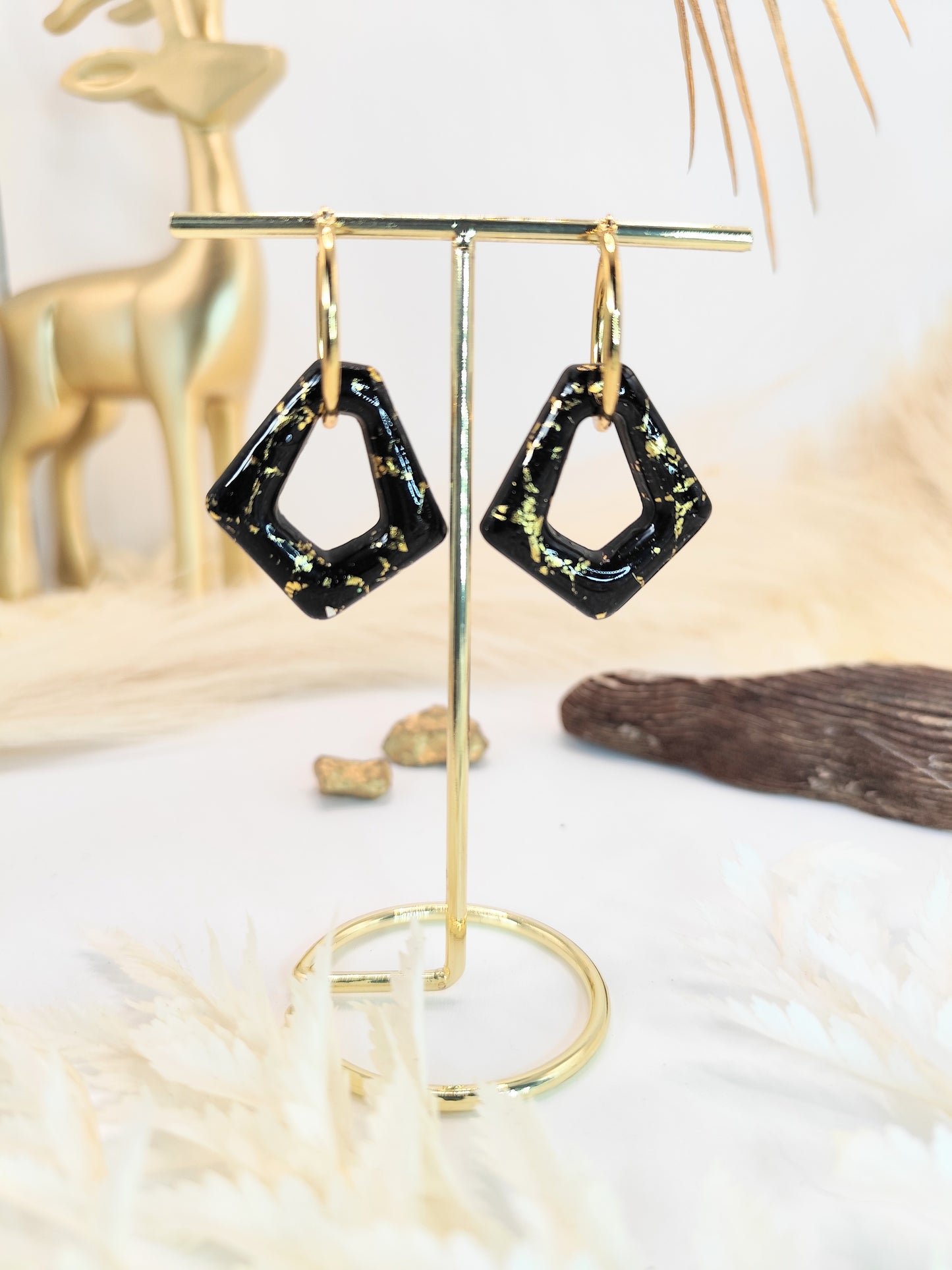 Boucles d'oreilles en pâte polymère