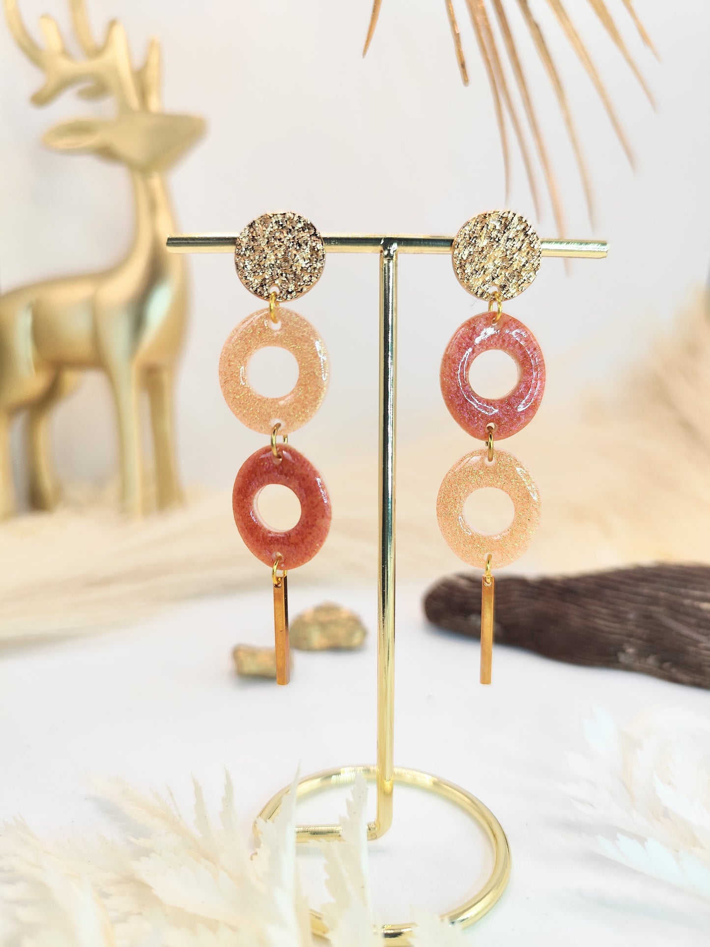 Boucles d'oreilles en pâte polymère