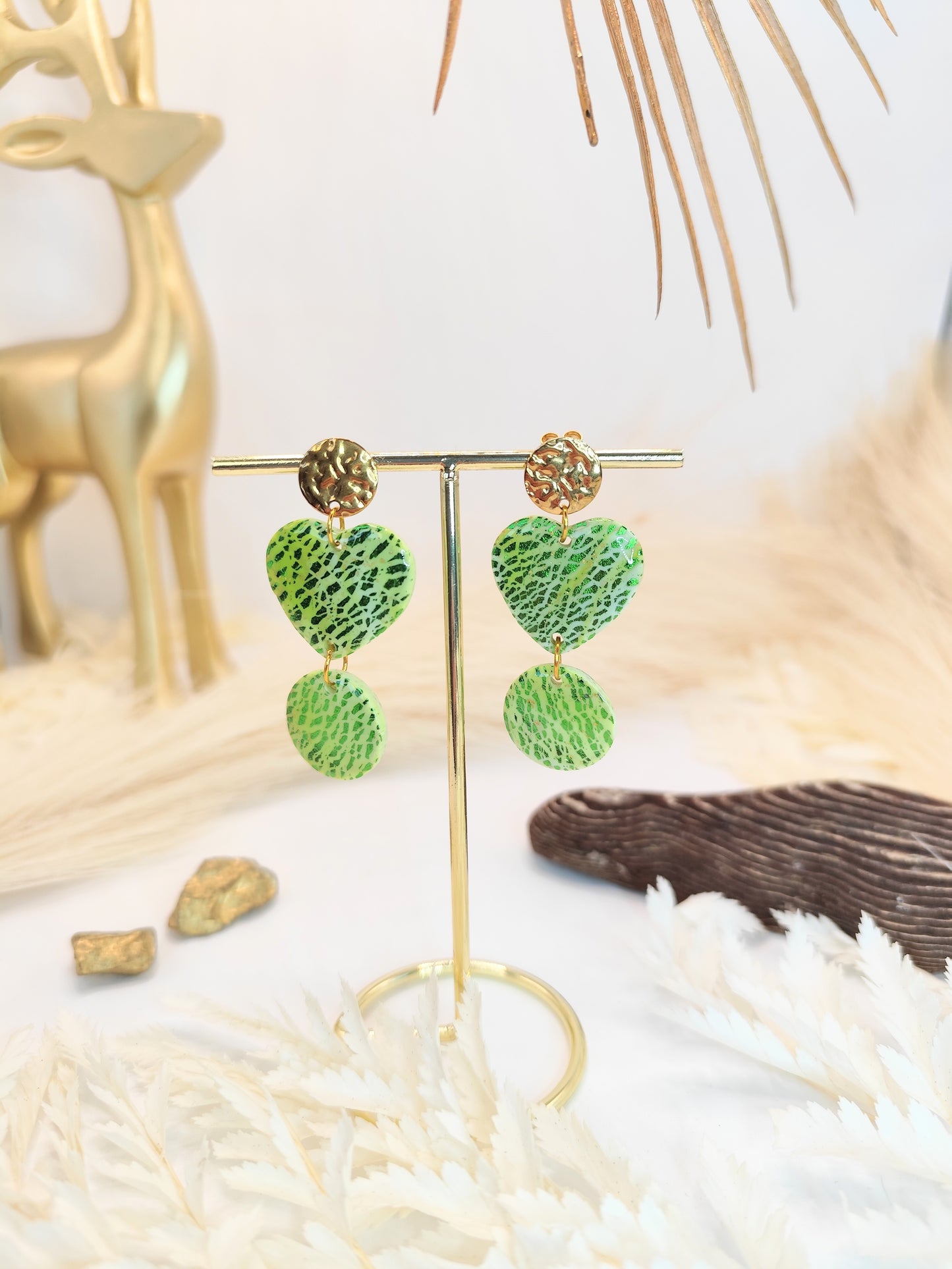 Boucles d'oreilles en pâte polymère