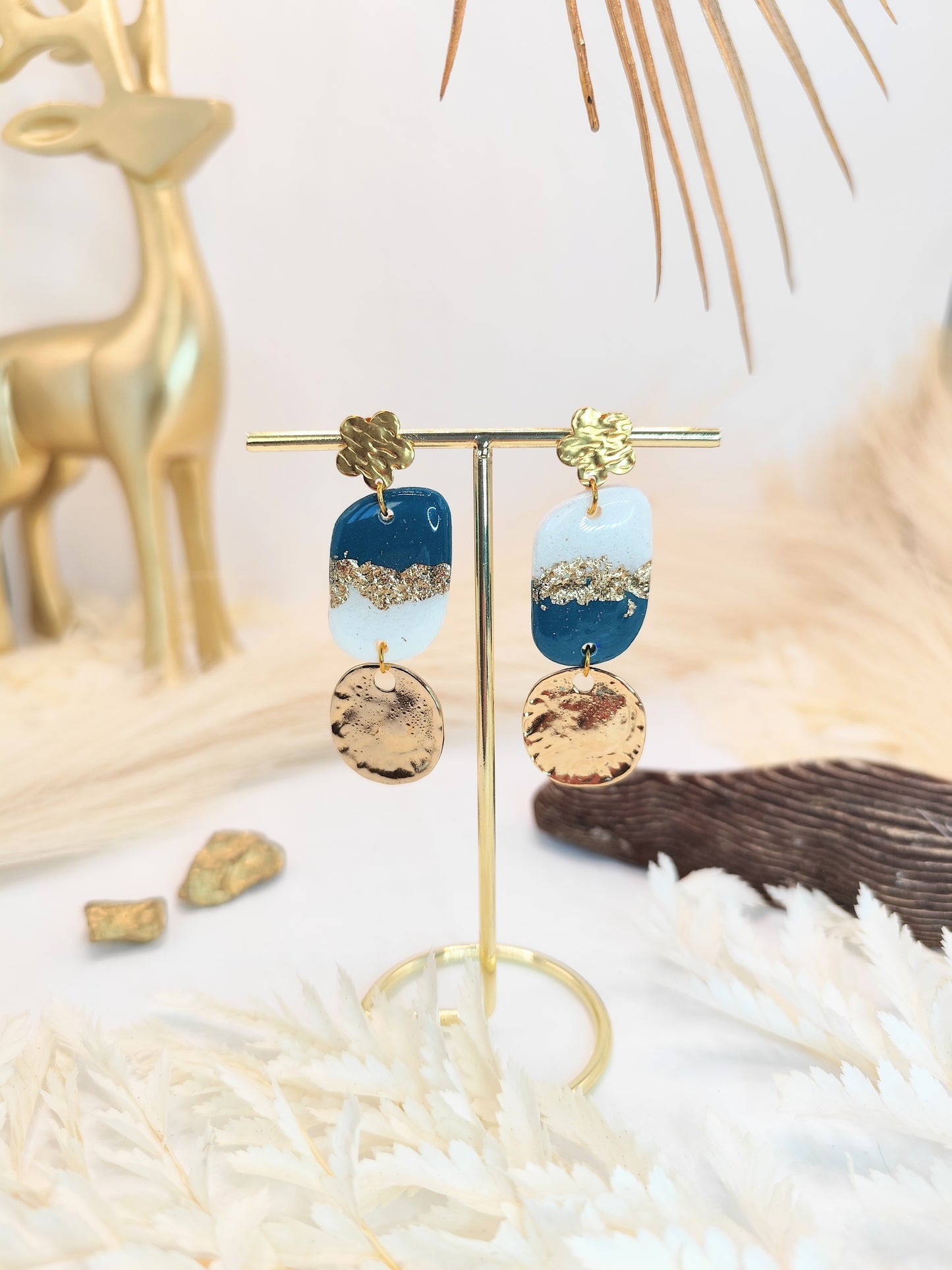 Boucles d'oreilles en pâte polymère