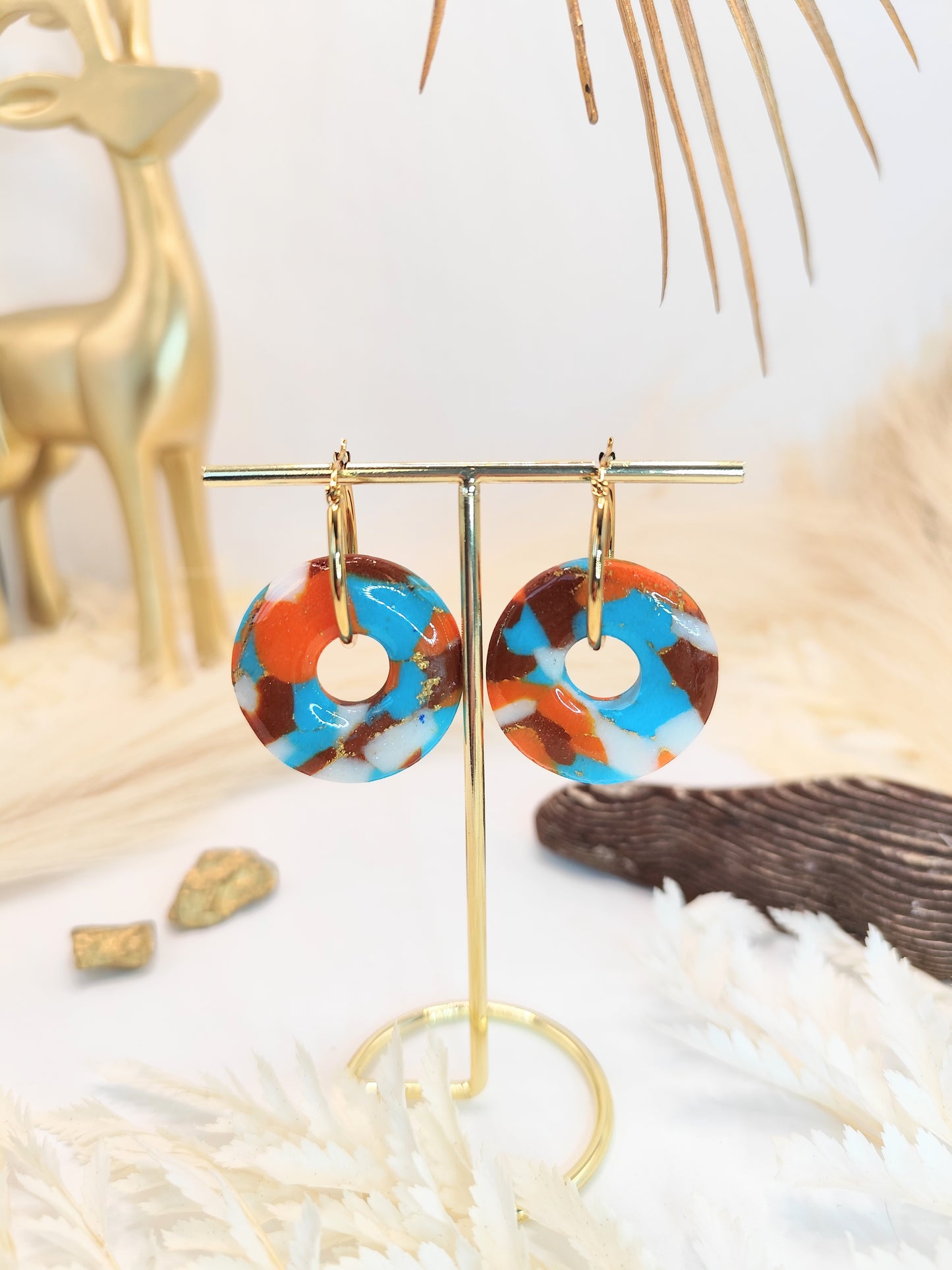 Boucles d'oreilles en pâte polymère