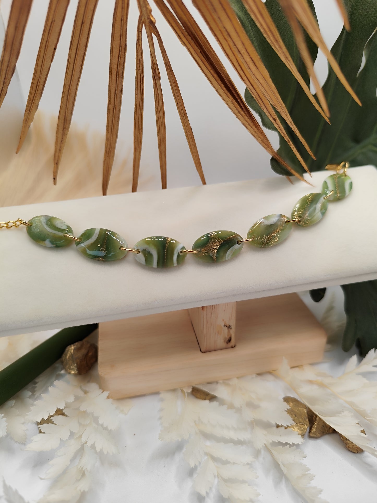 Bracelet Vert Minéral