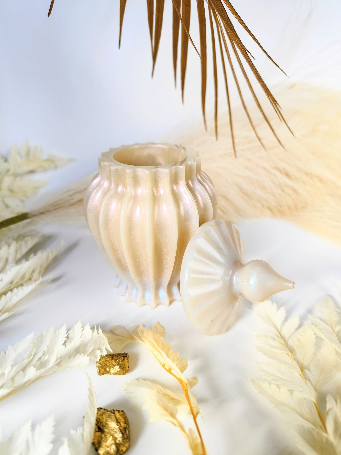 Pot multi usage avec couvercle en résine époxy