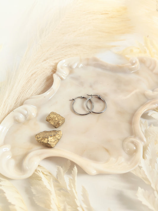 Créole argenté 25mm