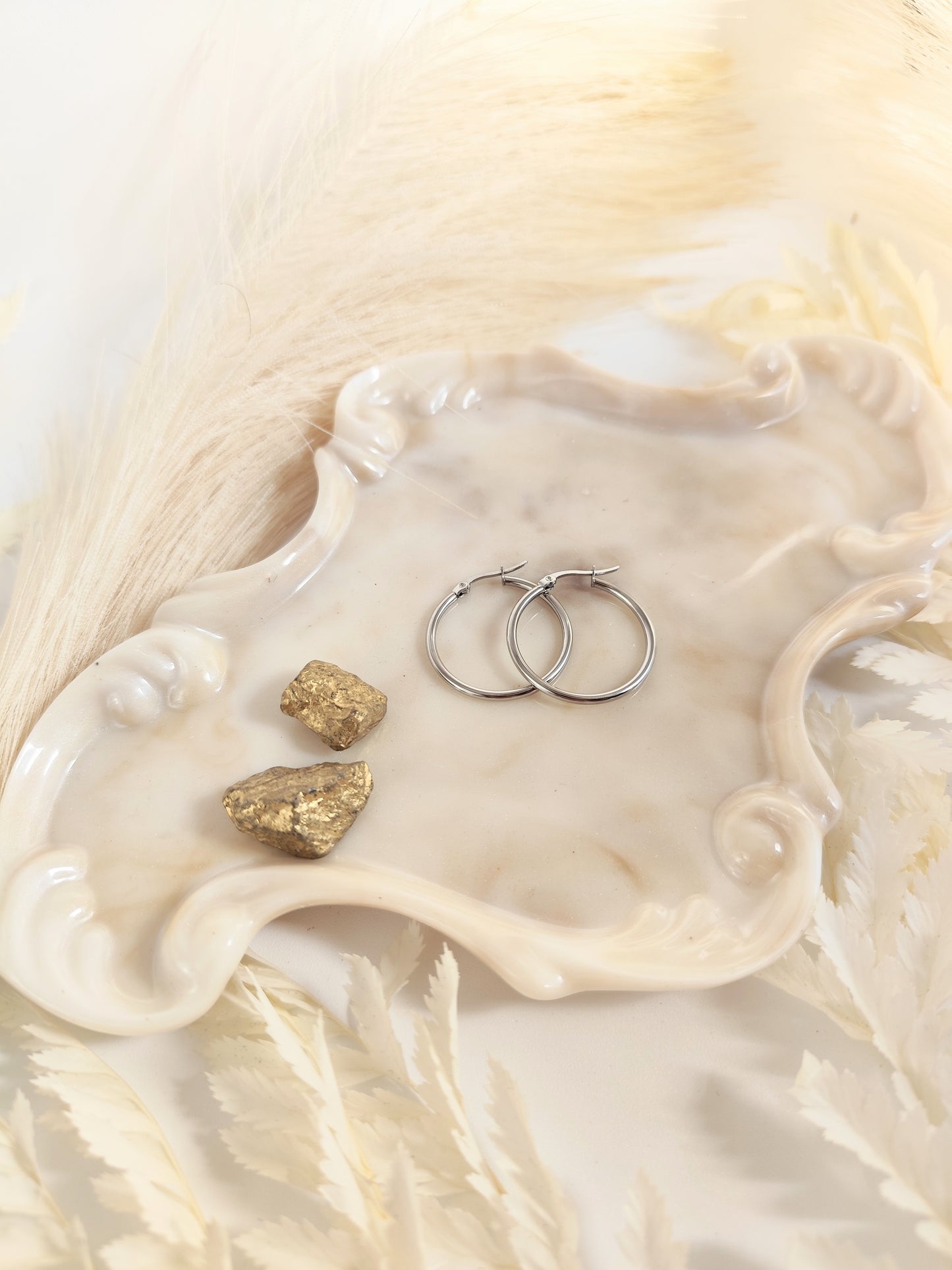 Créole argenté 28mm