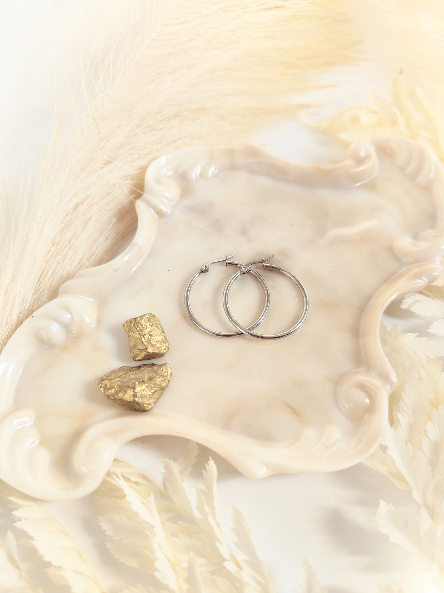 Créole argenté 30mm