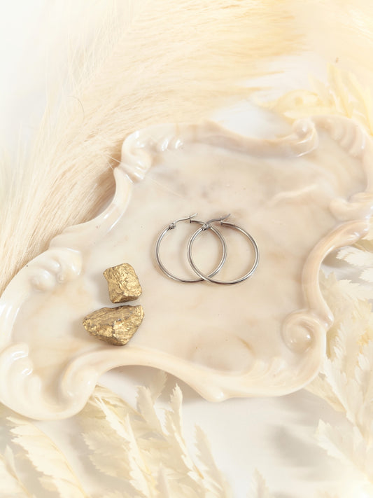 Créole argenté 30mm