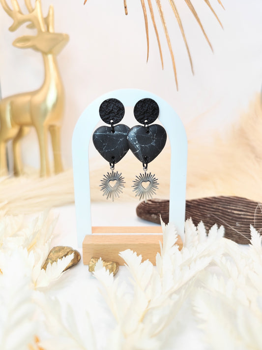 Boucles d'oreilles en pâte polymère