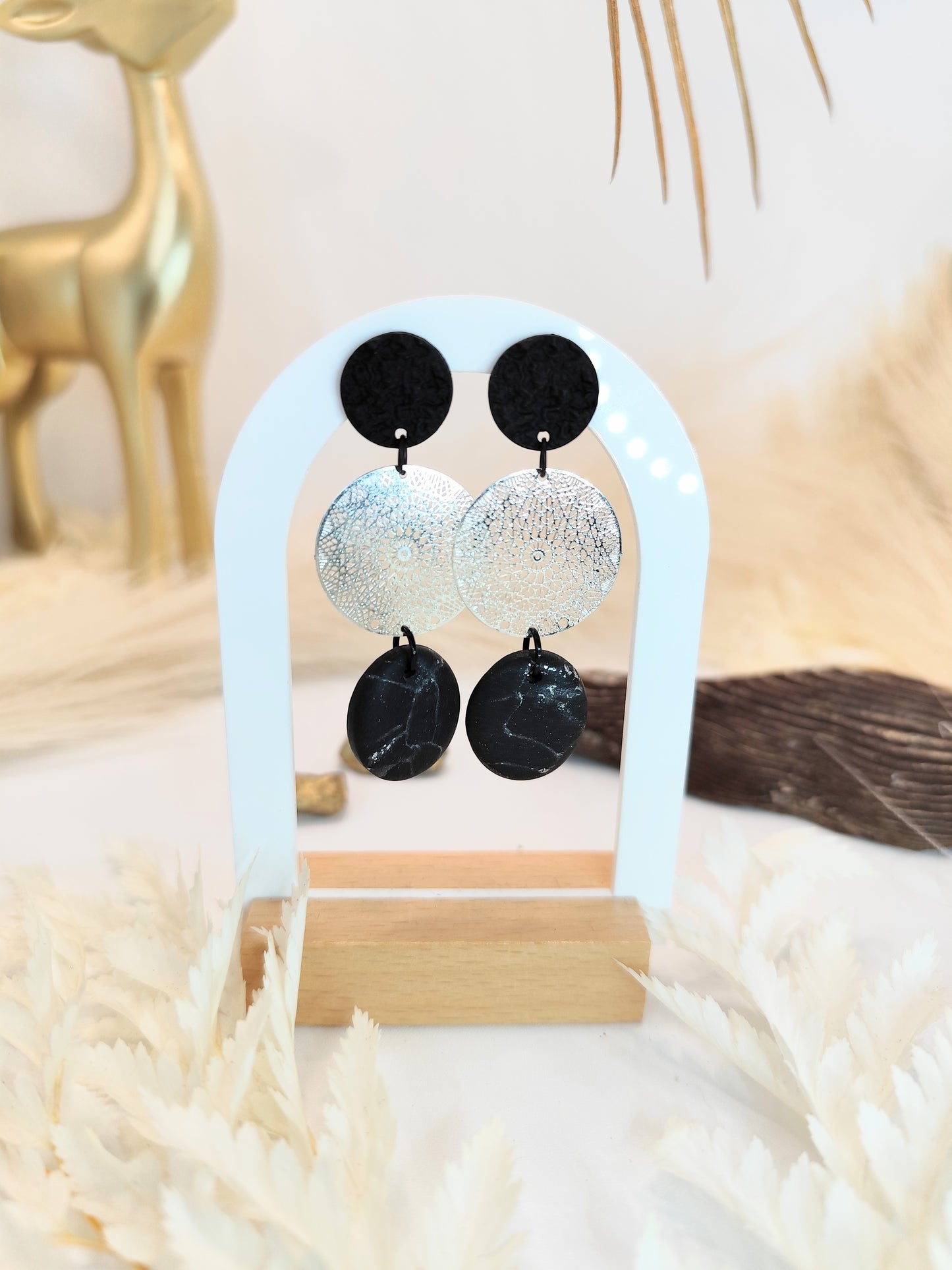 Boucles d'oreilles en pâte polymère