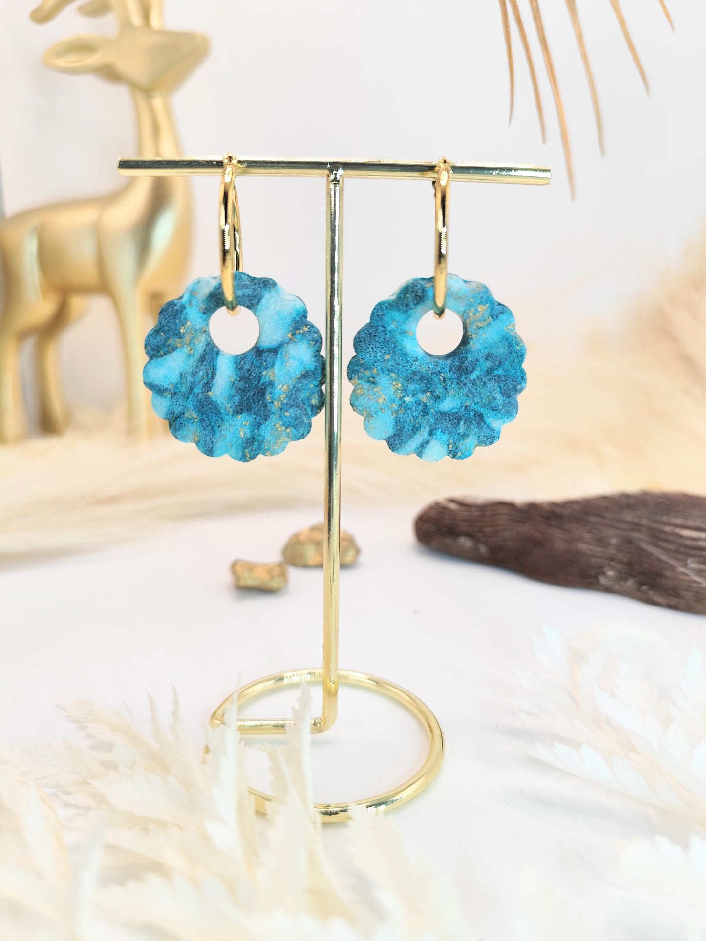 Boucles d'oreilles en pâte polymère