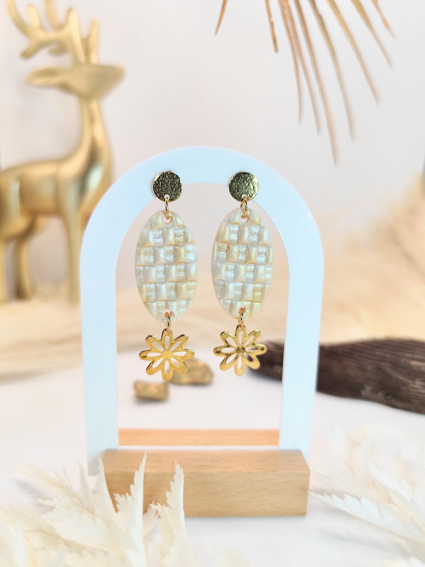 Boucles d'oreilles en pâte polymère