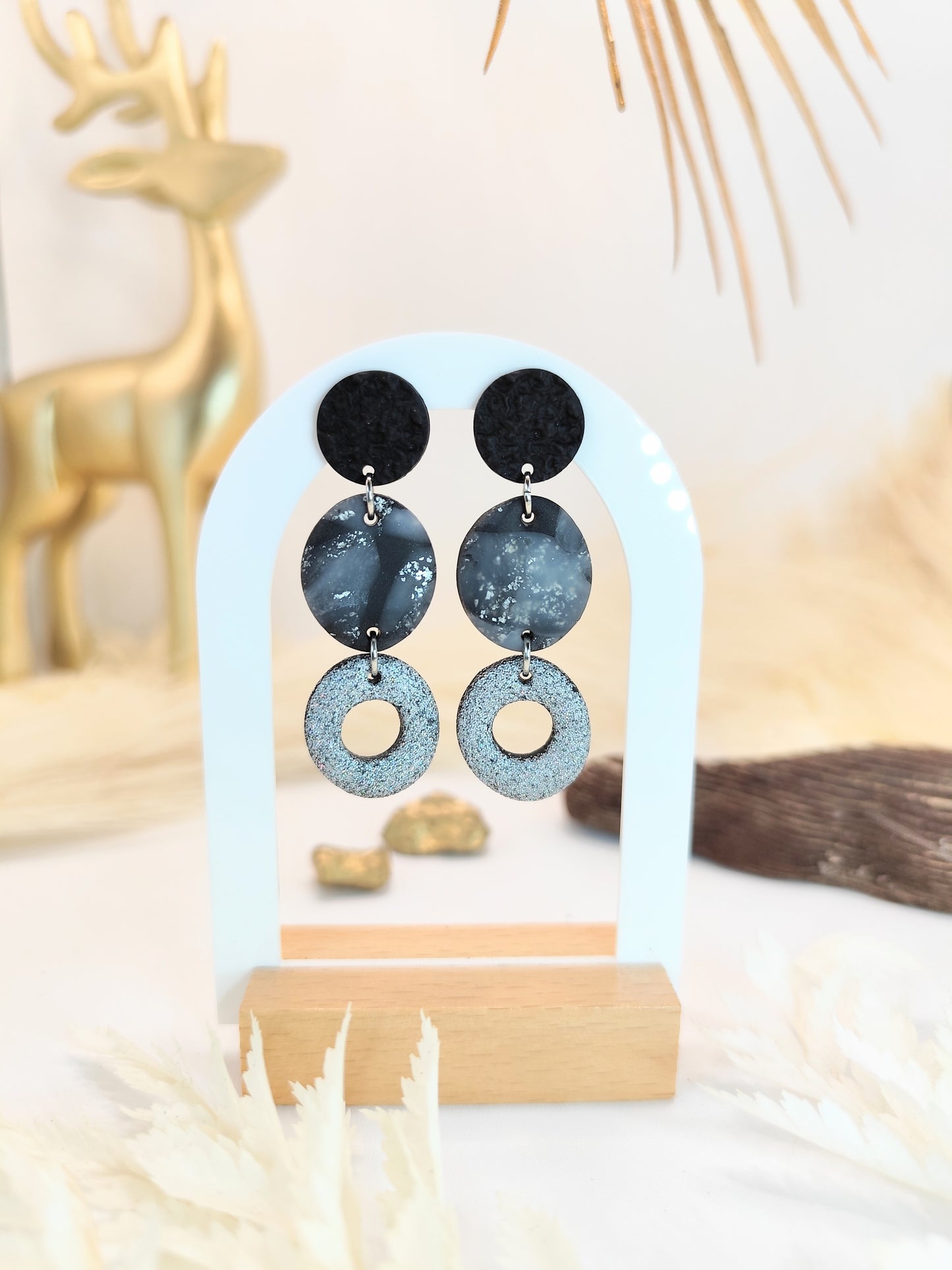 Boucles d'oreilles en pâte polymère