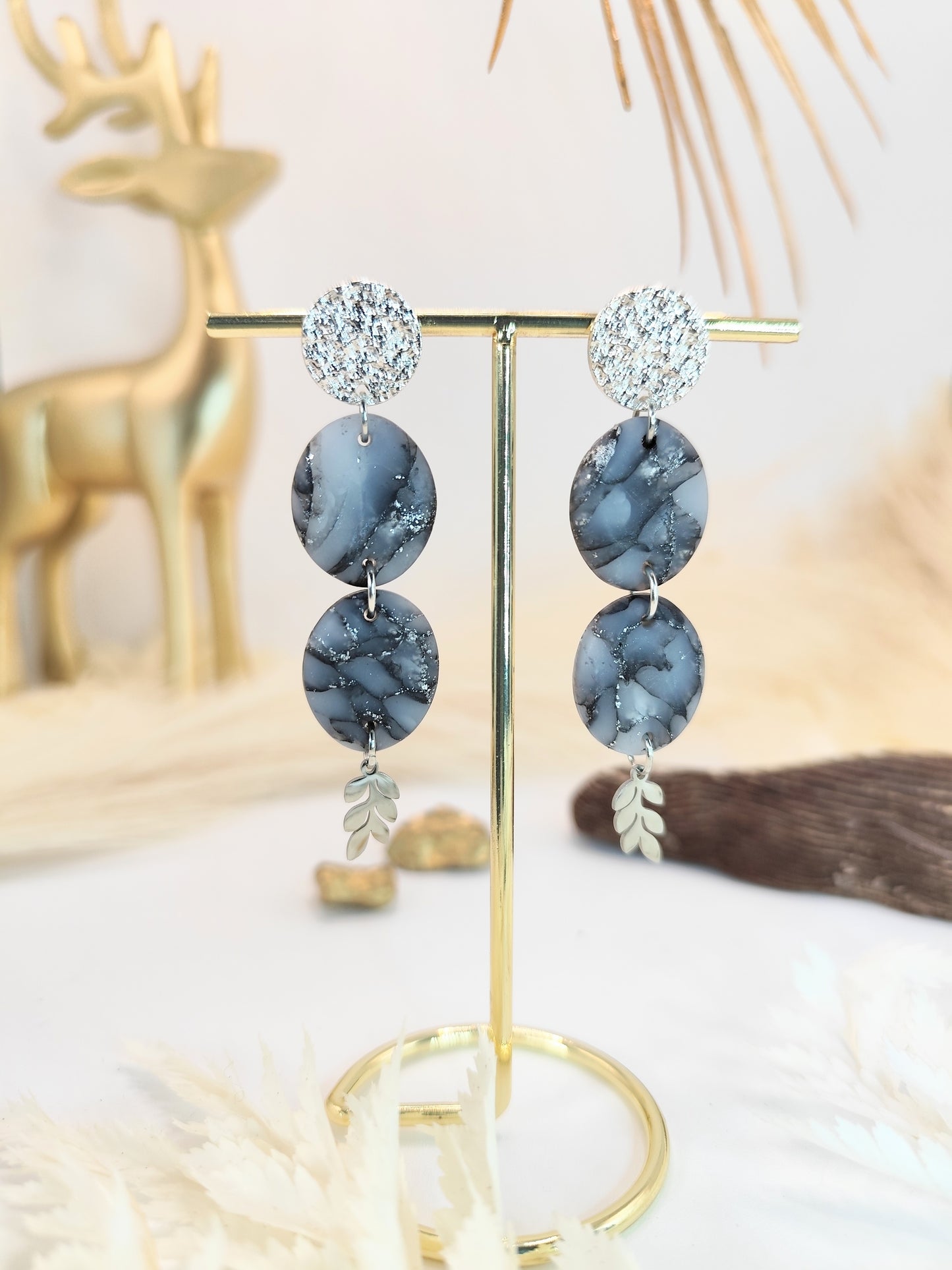 Boucles d'oreilles en pâte polymère