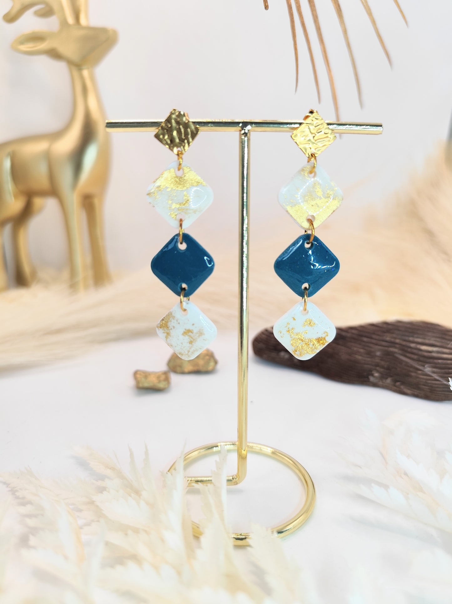 Boucles d'oreilles en pâte polymère