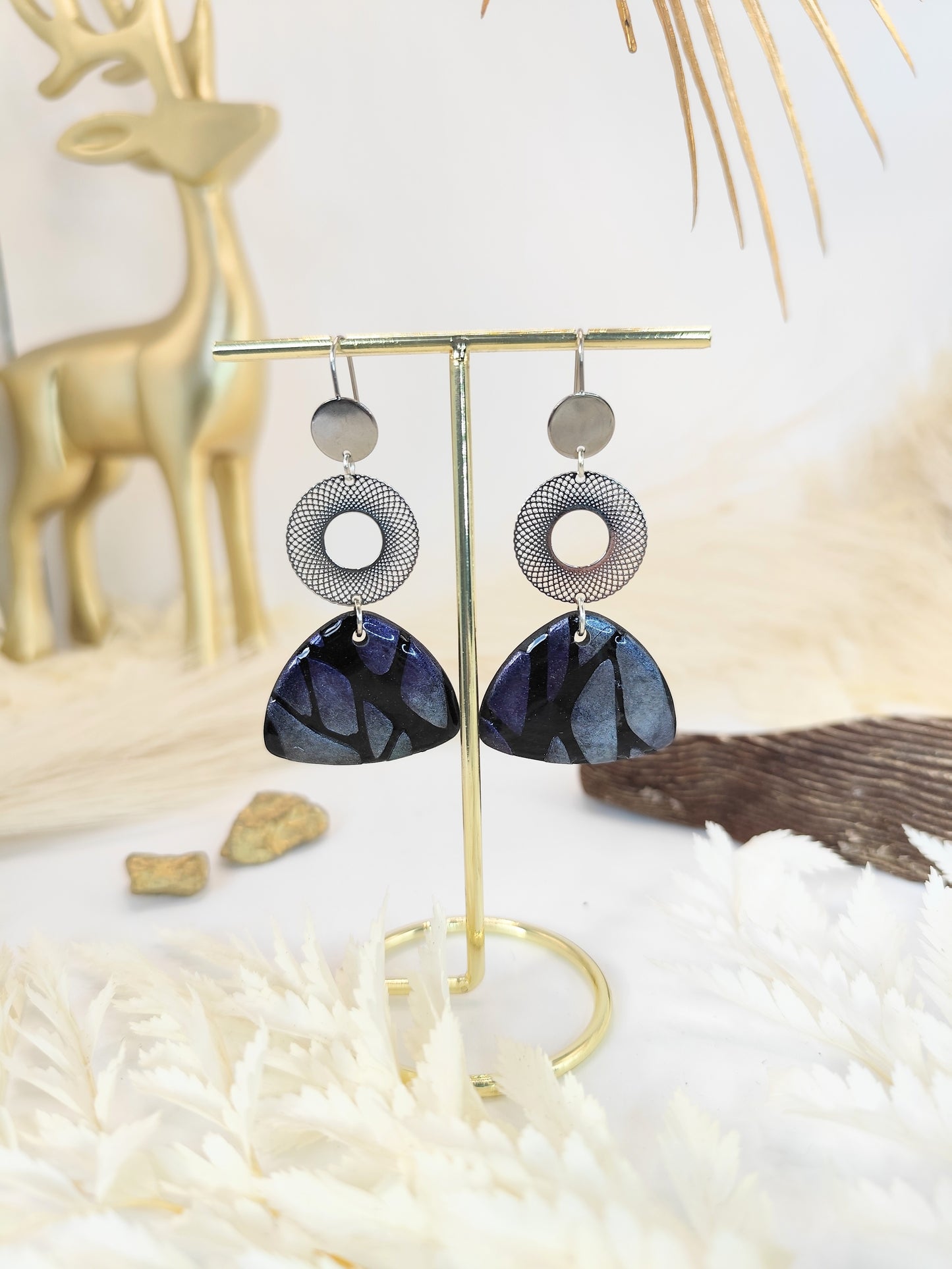 Boucles d'oreilles en pâte polymère