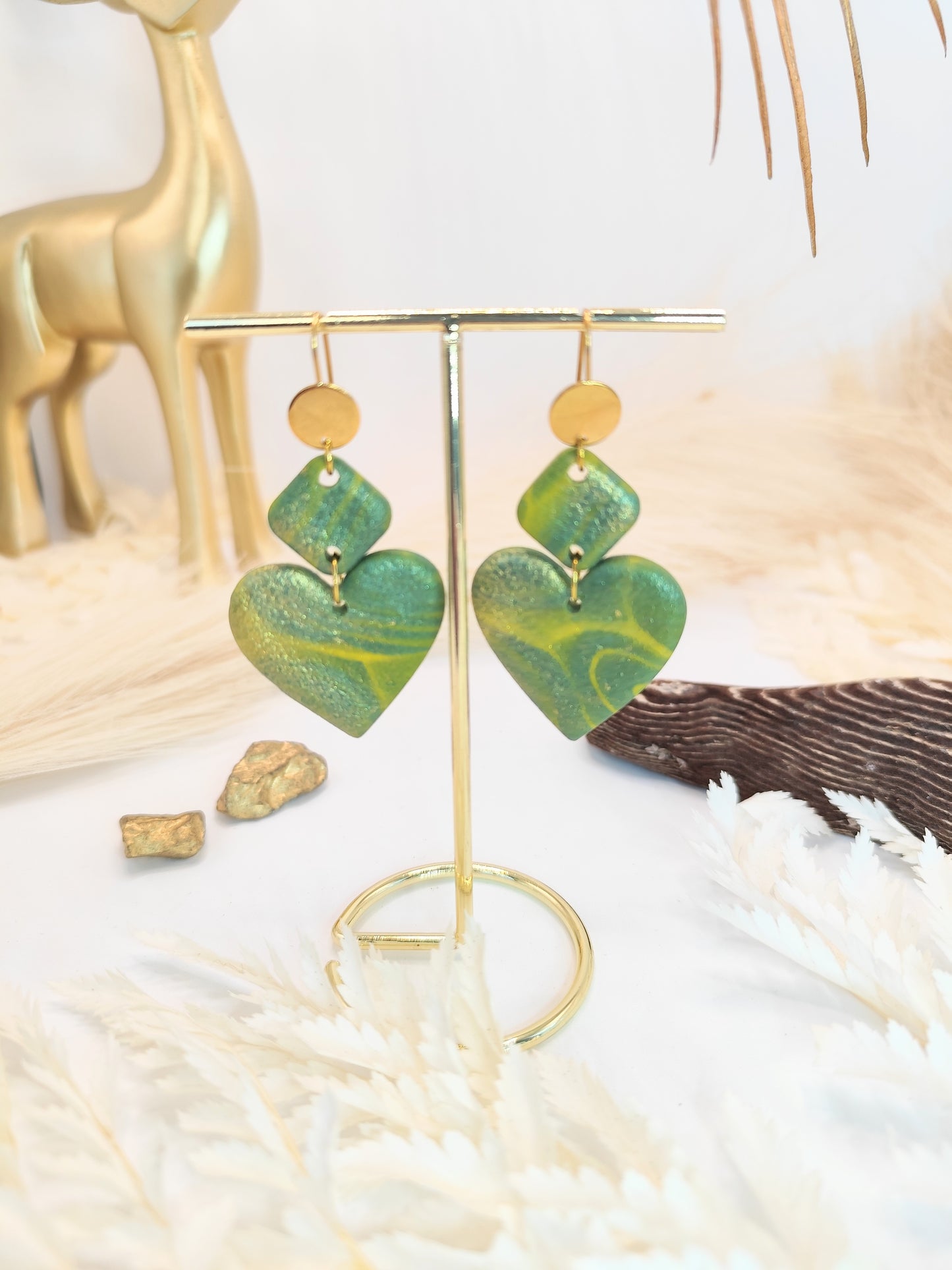 Boucles d'oreilles en pâte polymère