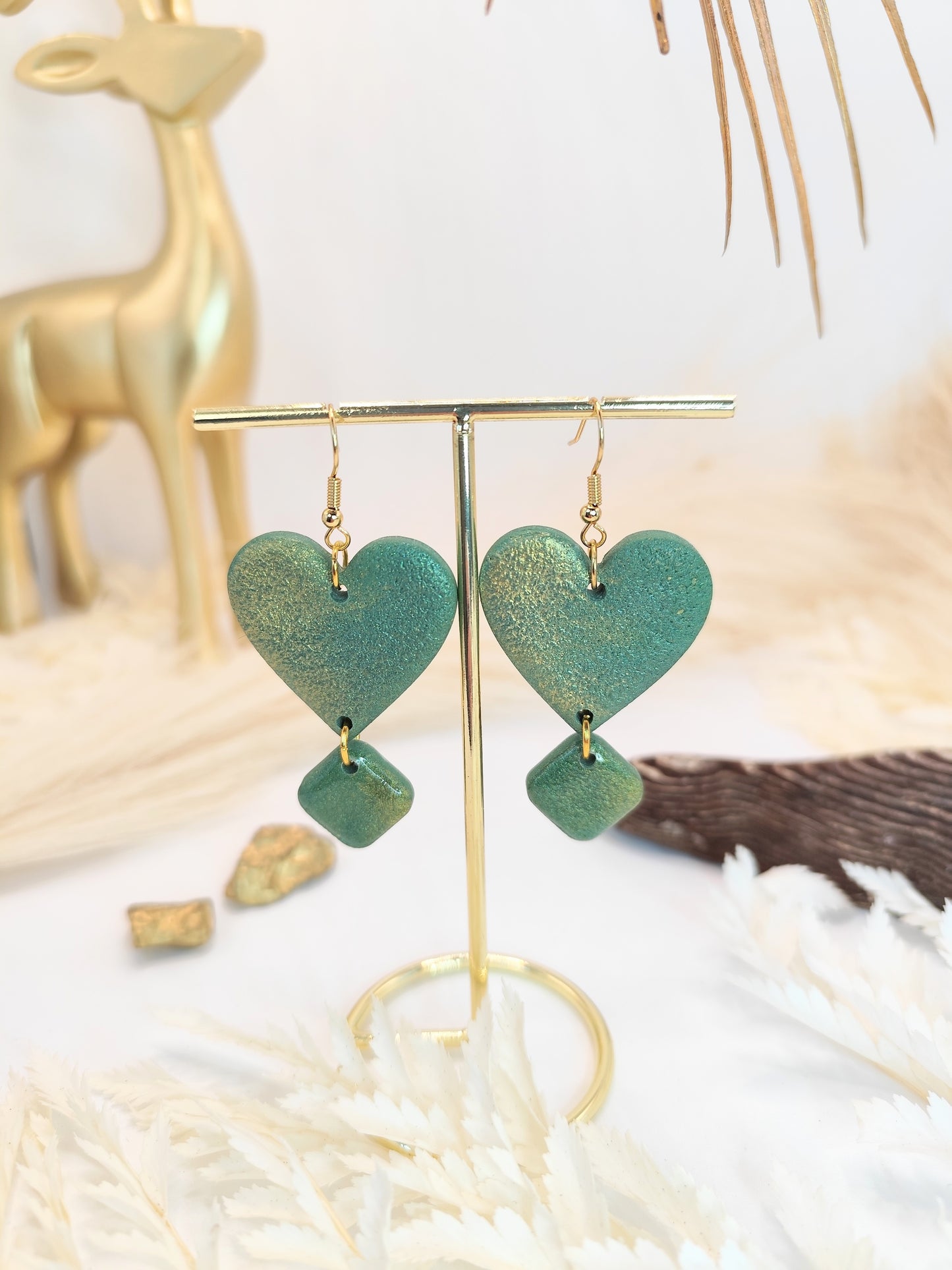 Boucles d'oreilles en pâte polymère