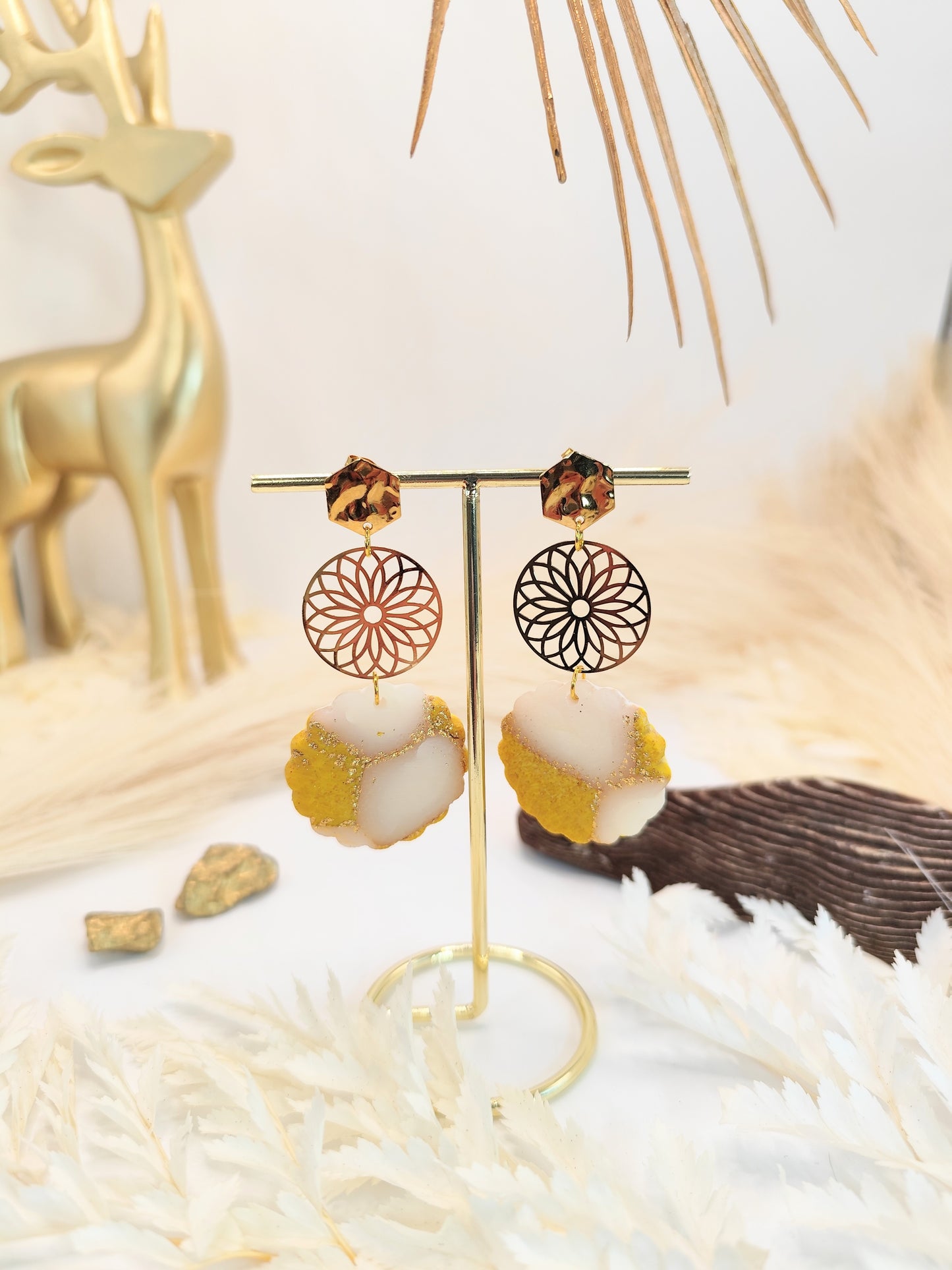 Boucles d'oreilles en pâte polymère