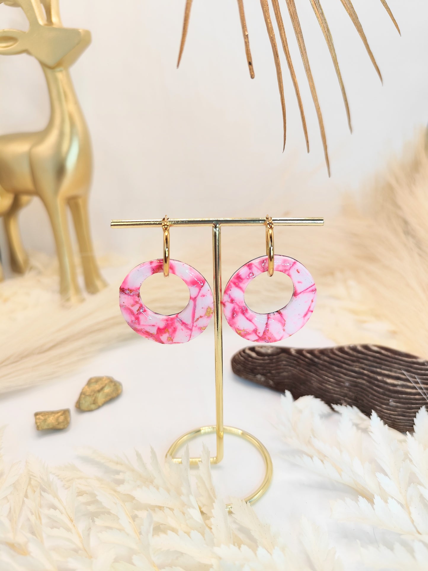 Boucles d'oreilles en pâte polymère