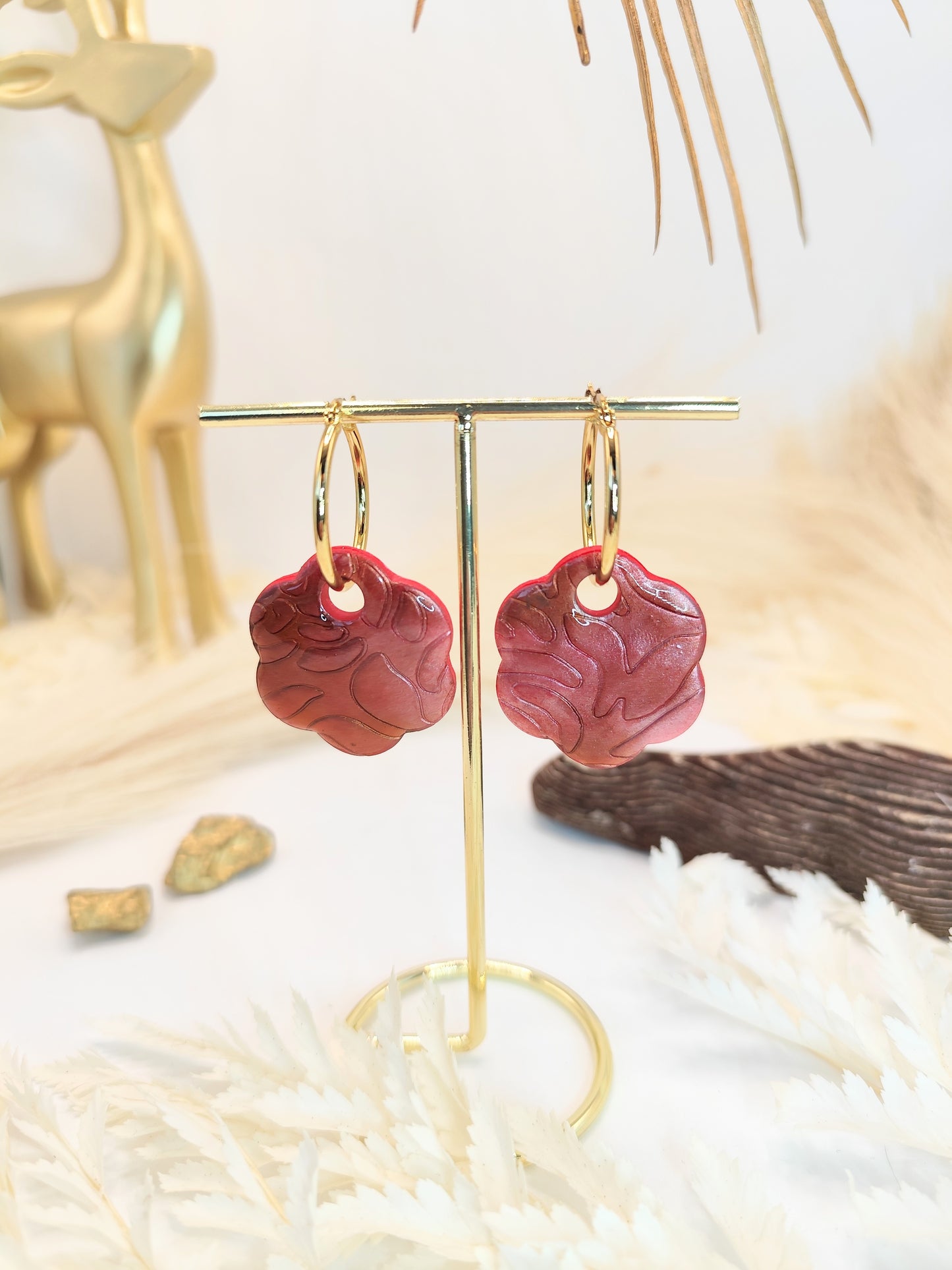 Boucles d'oreilles en pâte polymère