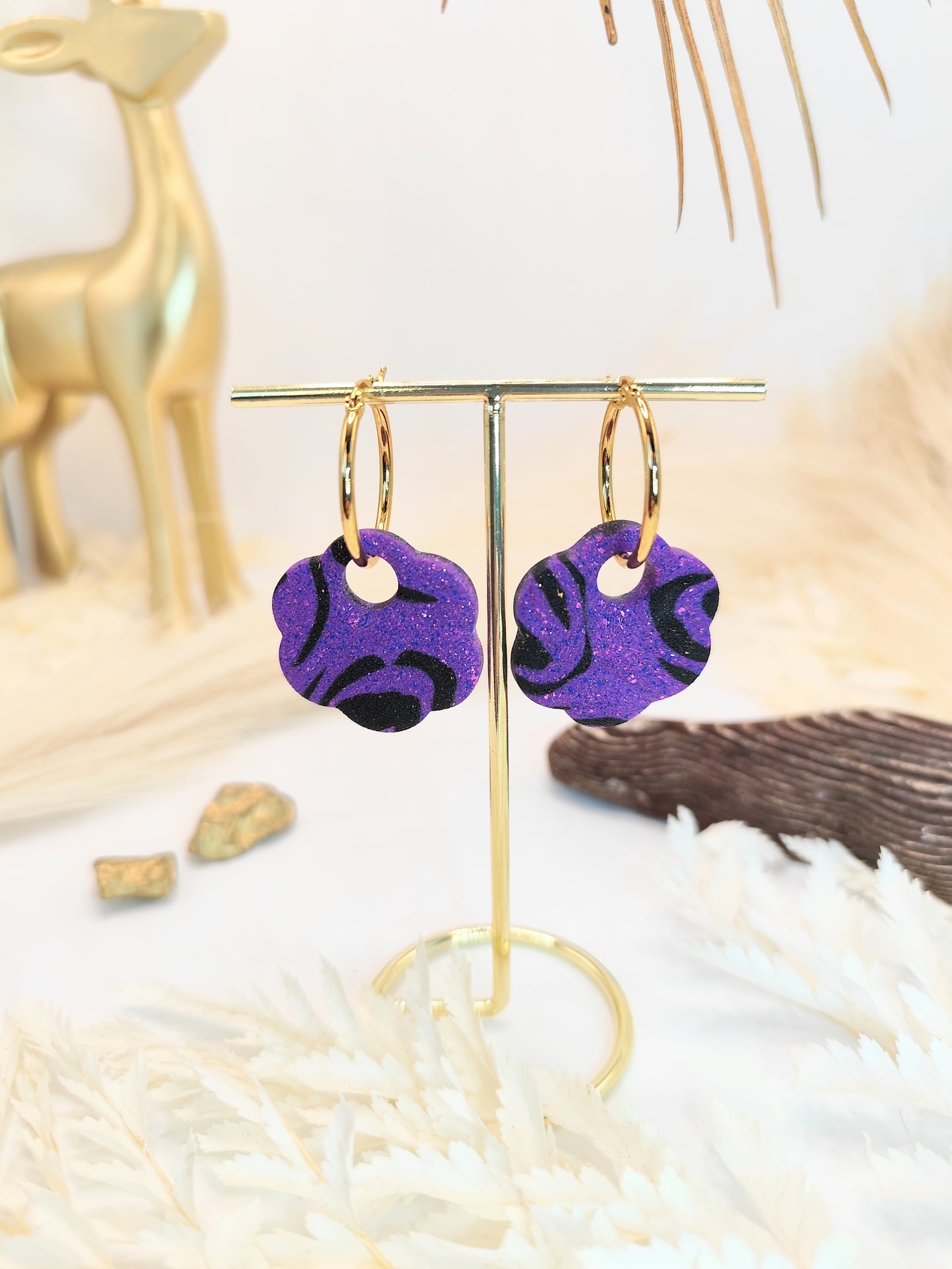 Boucles d'oreilles en pâte polymère