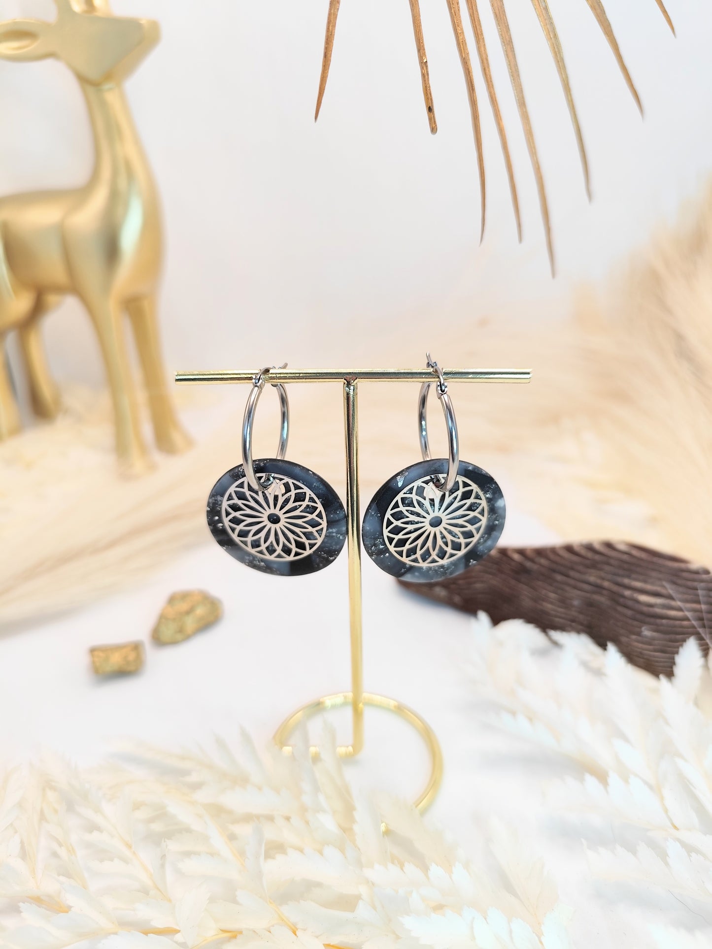 Boucles d'oreilles en pâte polymère