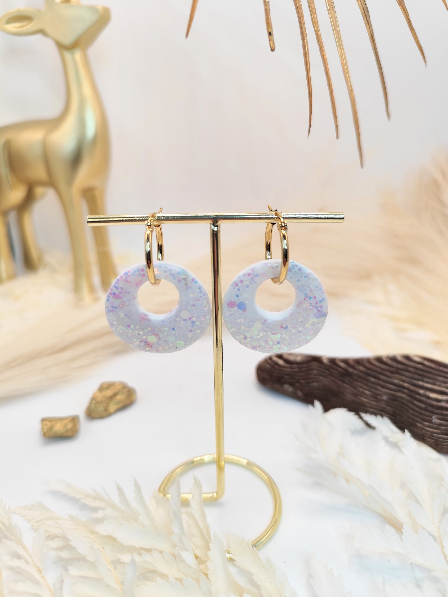 Boucles d'oreilles en pâte polymère
