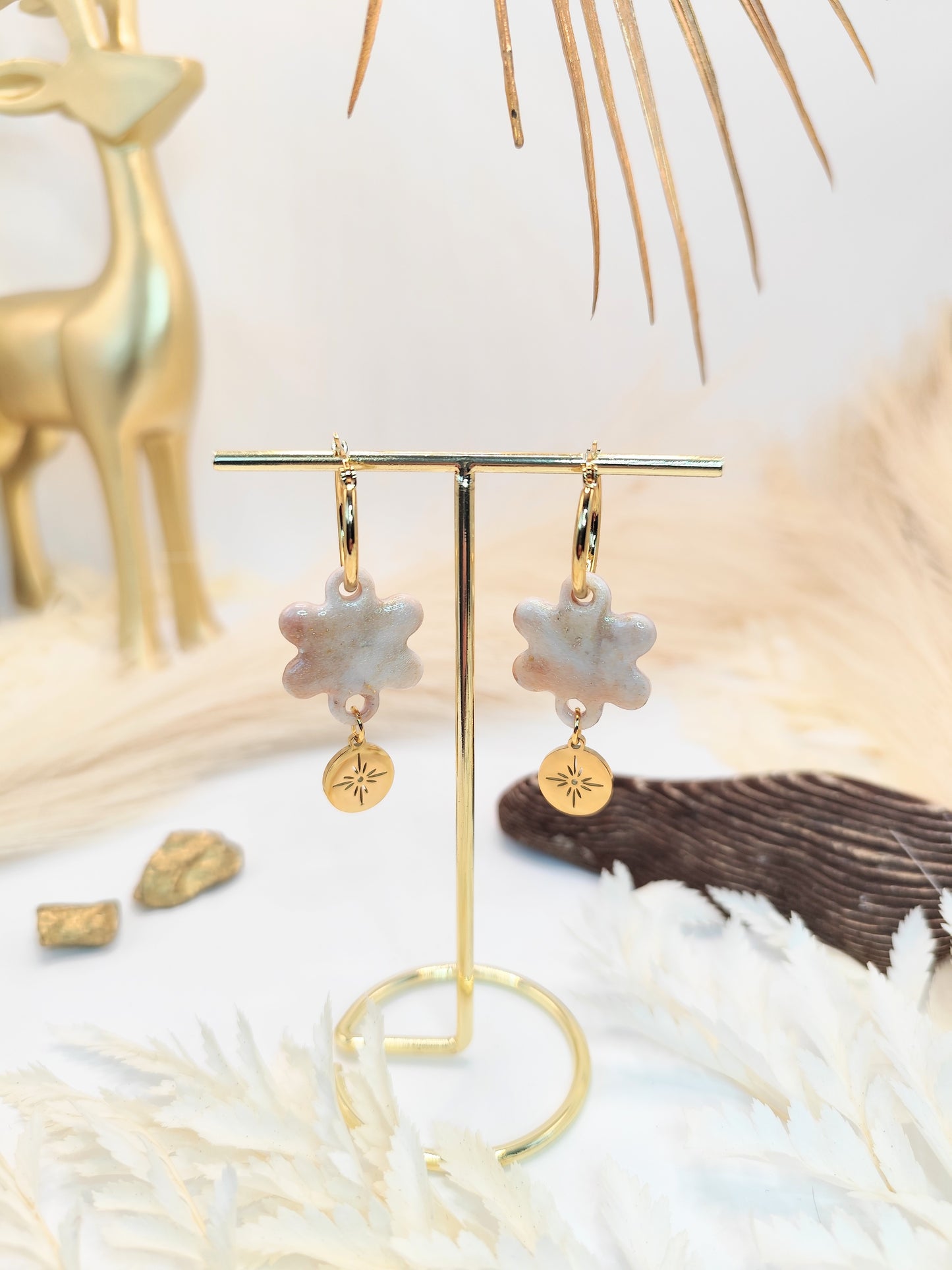 Boucles d'oreilles en pâte polymère