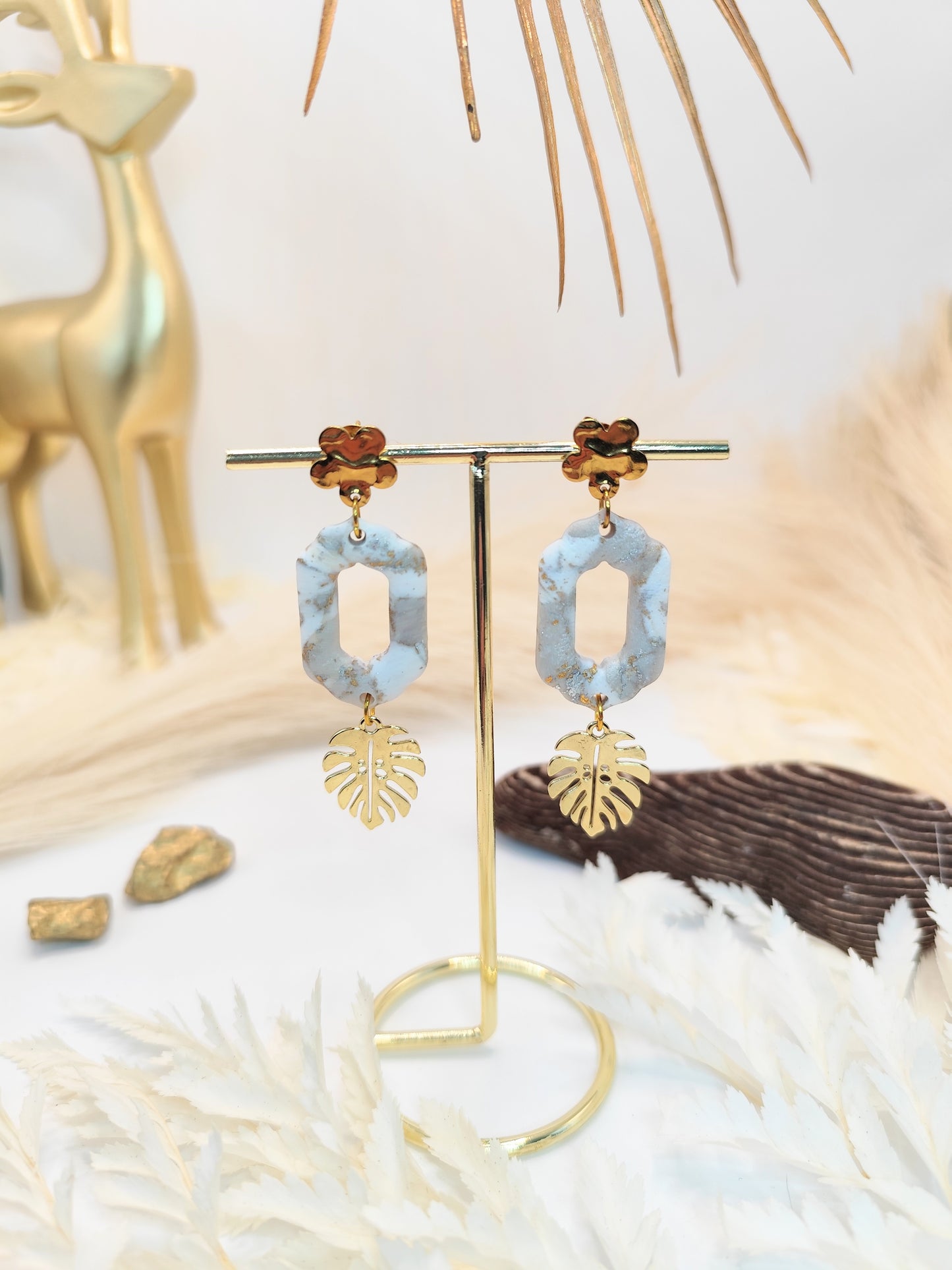 Boucles d'oreilles en pâte polymère