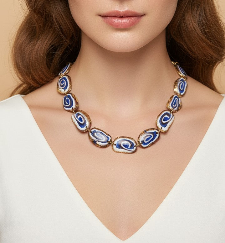 Collier Spirale d' Azur