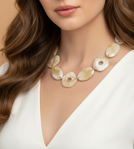 Collier Bois Doré