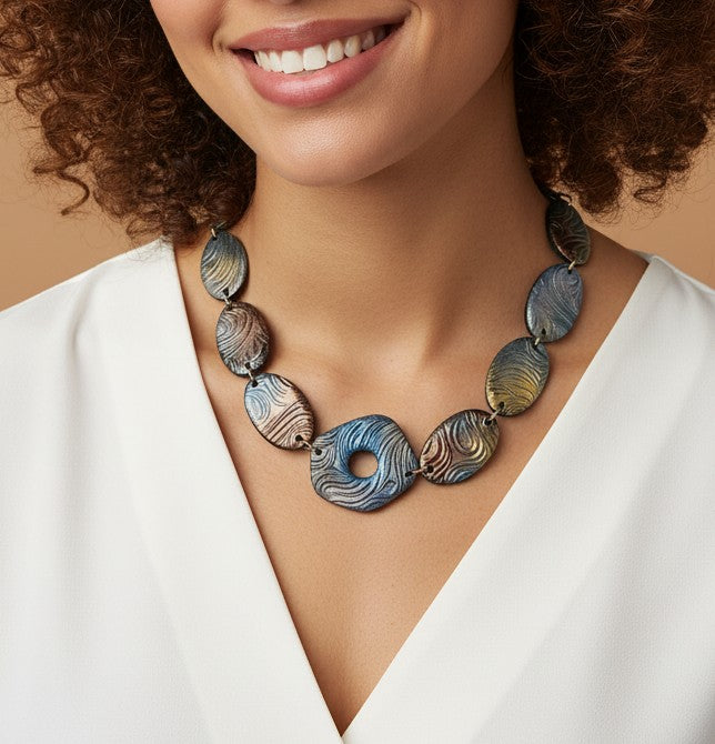 Collier Plume Coloré