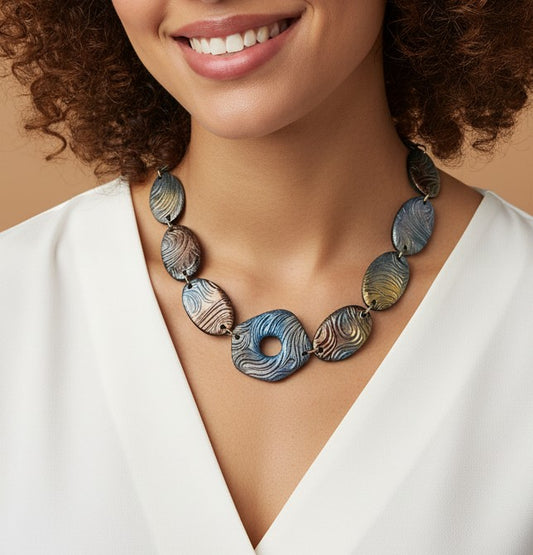 Collier Plume Coloré
